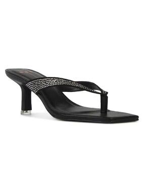 Black suede Studio "Estelle" Sandals BNWT heels women NEW crytstals